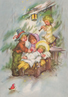 ANGELO Buon Anno Natale Vintage Cartolina CPSMPF #PAG725.A - Engel