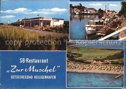 72583193 Heiligenhafen Ostseebad SB Restaurant Zur Muschel Bootsanleger Strand F - Heiligenhafen