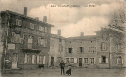 Les Chères Canton Limonest La Place Rhône 69380 Cpa Voyagée En 1909 En TB.Etat - Autres & Non Classés