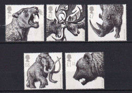 191 GRANDE BRETAGNE 2006 - Y&T 2737/41 - Animaux Ere Glaciere Rhinoceros Tigre Cerf Ours  - Neuf ** (MNH) Sans Charniere - Unused Stamps