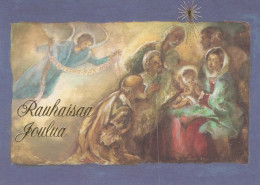 Vergine Maria Madonna Gesù Bambino Natale Religione Vintage Cartolina CPSM #PBB989.A - Virgen Mary & Madonnas