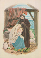 Vergine Maria Madonna Gesù Bambino Natale Religione Vintage Cartolina CPSM #PBB894.A - Jungfräuliche Marie Und Madona