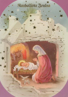 Vergine Maria Madonna Gesù Bambino Natale Religione Vintage Cartolina CPSM #PBB884.A - Vergine Maria E Madonne