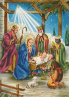Jungfrau Maria Madonna Jesuskind Weihnachten Religion Vintage Ansichtskarte Postkarte CPSM #PBB826.A - Vergine Maria E Madonne