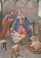 Jungfrau Maria Madonna Jesuskind Weihnachten Religion Vintage Ansichtskarte Postkarte CPSM #PBB766.A - Vergine Maria E Madonne