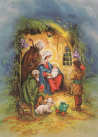 Jungfrau Maria Madonna Jesuskind Weihnachten Religion Vintage Ansichtskarte Postkarte CPSM #PBB616.A - Virgen Maria Y Las Madonnas
