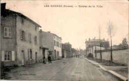 Les Chères Canton Limonest Entrée De La Ville Rhône 69380 Cpa Voyagée En 1909 En TB.Etat - Autres & Non Classés
