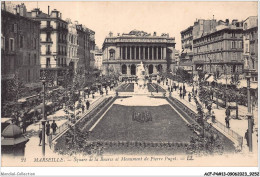 ACFP4-13-0343 - MARSEILLE - Square De La Bourse Et Monument De Pierre Puget  - Monuments