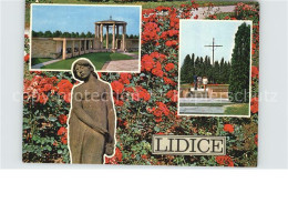 72582599 Lidice Park Mahnmal Massengrab Rosenbeet Skulptur Lidice - Tschechische Republik