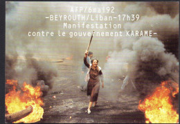 POLITIQUE - Manifestation Contre Le Gouvernement KARAME - Beyrouth/Liban 6 Mai 1992 - Evènements