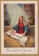 Jungfrau Maria Madonna Jesuskind Weihnachten Religion Vintage Ansichtskarte Postkarte CPSM #PBP956.A - Vierge Marie & Madones