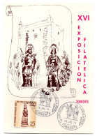 Tarjeta Con  Matasellos Conmemorativo De Exposicion Filatelica Torrente - Covers & Documents