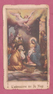 Santino, Holy Card- L'Adorazione Dei Re Magi. Con Approvazione Ecclesiastica- Dim. 105 X56mm - Devotion Images