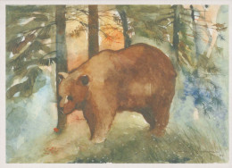 NASCERE Animale Vintage Cartolina CPSM #PBS342.A - Ours
