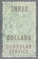 Consular Service Pour L ’Asie 1887 - Fiscale Zegels