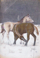 PFERD Tier LENTICULAR 3D Vintage Ansichtskarte Postkarte CPSM #PAZ149.A - Horses