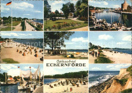 72581994 Eckernfoerde Strand Kurpark Hafen Fischkutter Steilkueste Eckernfoerde - Eckernfoerde
