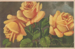 FLOWERS Vintage Postcard CPA #PKE641.A - Blumen
