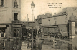 PARIS CRUE DE LA SEINE LA RUE GROS - Alluvioni Del 1910