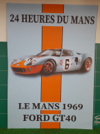 FORD GT 40 GULF - AFFICHE POSTER - Coches