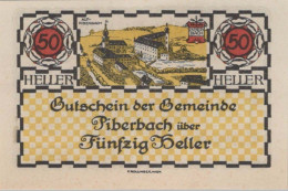 50 HELLER 1920 Stadt PIBERBACH Oberösterreich Österreich Notgeld Banknote #PE316 - [11] Local Banknote Issues