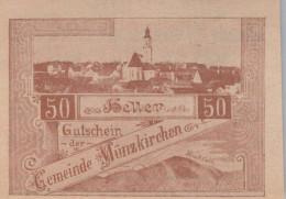 50 HELLER 1920 Stadt Münzkirchen Oberösterreich Österreich Notgeld #PF769 - [11] Local Banknote Issues