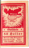 50 HELLER 1920 Stadt GRIES AM BRENNER Tyrol Österreich Notgeld Papiergeld Banknote #PL657 - [11] Local Banknote Issues