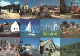 72581356 Balaton Plattensee Segelboot Kirche Teilansicht Hafen Badestelle Ungarn - Hongrie