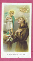 Santino. Holy Card- S. Antonio Da Padova. Con Approvazione Ecclesiastica- Ed. GMi N° 39- Dim. 104x 58mm - Devotion Images