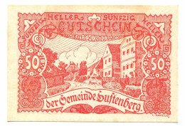 50 Heller 1920 LUFTENBERG Österreich UNC Notgeld Papiergeld Banknote #P10426 - [11] Local Banknote Issues