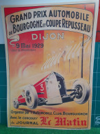 COURSE AUTOMOBILE DIJON 1929 - AFFICHE POSTER - Automobili