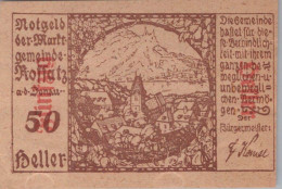 50 HELLER 1920 Stadt WACHAU Niedrigeren Österreich Notgeld Banknote #PD956 - [11] Local Banknote Issues