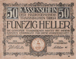 50 HELLER 1920 Stadt TRAISKIRCHEN Niedrigeren Österreich Notgeld #PF249 - [11] Emissions Locales