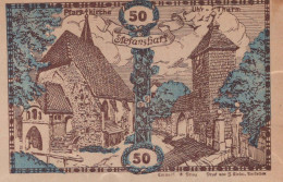 50 HELLER 1920 Stadt STEFANSHART Niedrigeren Österreich Notgeld #PE621 - [11] Local Banknote Issues