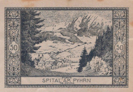 50 HELLER 1920 Stadt SPITAL AM PYHRN Oberösterreich Österreich Notgeld #PE886 - [11] Local Banknote Issues