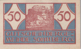 50 HELLER 1920 Stadt SONNBERG Oberösterreich Österreich Notgeld Papiergeld #PG675 - Lokale Ausgaben
