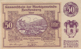 50 HELLER 1920 Stadt SENFTENBERG Niedrigeren Österreich Notgeld #PE879 - [11] Local Banknote Issues
