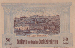 50 HELLER 1920 Stadt SEITENSTETTEN DORF Niedrigeren Österreich UNC Österreich #PH014 - Lokale Ausgaben