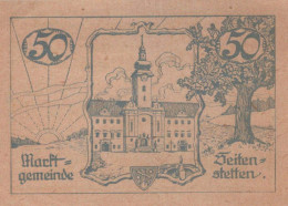 50 HELLER 1920 Stadt SEITENSTETTEN Niedrigeren Österreich UNC Österreich Notgeld #PH399 - [11] Local Banknote Issues