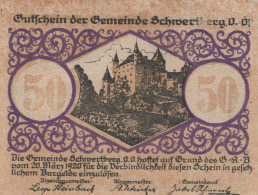 50 HELLER 1920 Stadt SCHWERTBERG Oberösterreich Österreich Notgeld #PE598 - Lokale Ausgaben