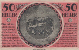 50 HELLER 1920 Stadt SCHWARZACH IM PONGAU Salzburg Österreich Notgeld #PF193 - [11] Local Banknote Issues