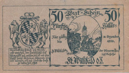 50 HELLER 1920 Stadt SANKT WILLIBALD Oberösterreich Österreich Notgeld #PI262 - [11] Local Banknote Issues