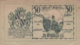50 HELLER 1920 Stadt SANKT WILLIBALD Oberösterreich Österreich Notgeld #PF232 - [11] Local Banknote Issues