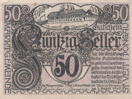 50 HELLER 1920 Stadt SANKT VEIT IM PONGAU Salzburg Österreich Notgeld #PE703 - [11] Local Banknote Issues