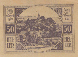 50 HELLER 1920 Stadt SANKT ULRICH Oberösterreich Österreich Notgeld #PE880 - [11] Local Banknote Issues
