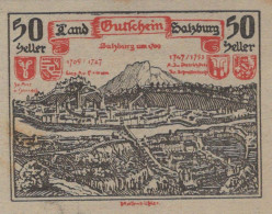50 HELLER 1920 Stadt SALZBURG Salzburg Österreich Notgeld Banknote #PE775 - [11] Local Banknote Issues