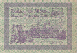 50 HELLER 1920 Stadt RABENSTEIN Niedrigeren Österreich Notgeld #PD958 - [11] Local Banknote Issues