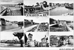 ADVP6-17-0498 - ST-MARTIN DE RE - De G à D - Entrée Du Port - La Porte De Campagni - Le Port - Vue Générale - L'église  - Saint-Martin-de-Ré