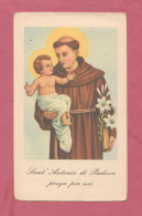 Pieghevole, Folding- Sant'Antonio Da Padova With Advertising L' Araldo Di S.Antonio. Orfanotrofio Antoniano Maschile, - Devotion Images