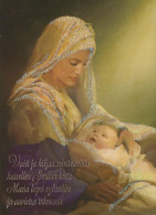 Virgen Mary Madonna Baby JESUS Christmas Religion Vintage Postcard CPSM #PBP884.GB - Vergine Maria E Madonne